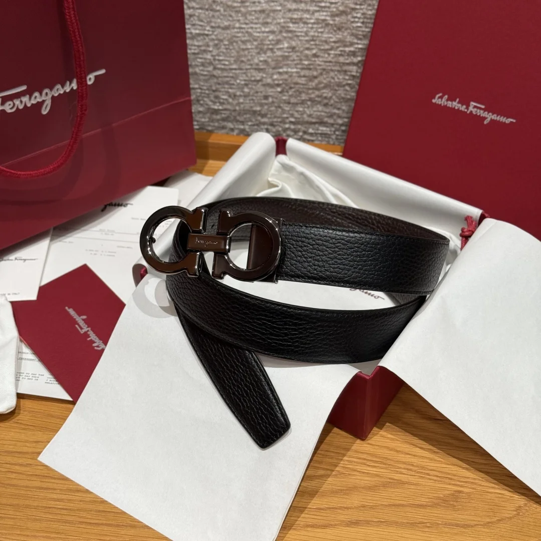 Ferragamo Double-sided imported cowhide belt Ferragamo Double-sided imported cowhide belt