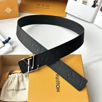 Double-sided hardware steel buckle belt Replica Louis Vuitton Mens Belts