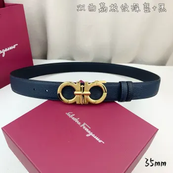 Double-sided imported cowhide men s belt Replica Ferragamo Mens Belts