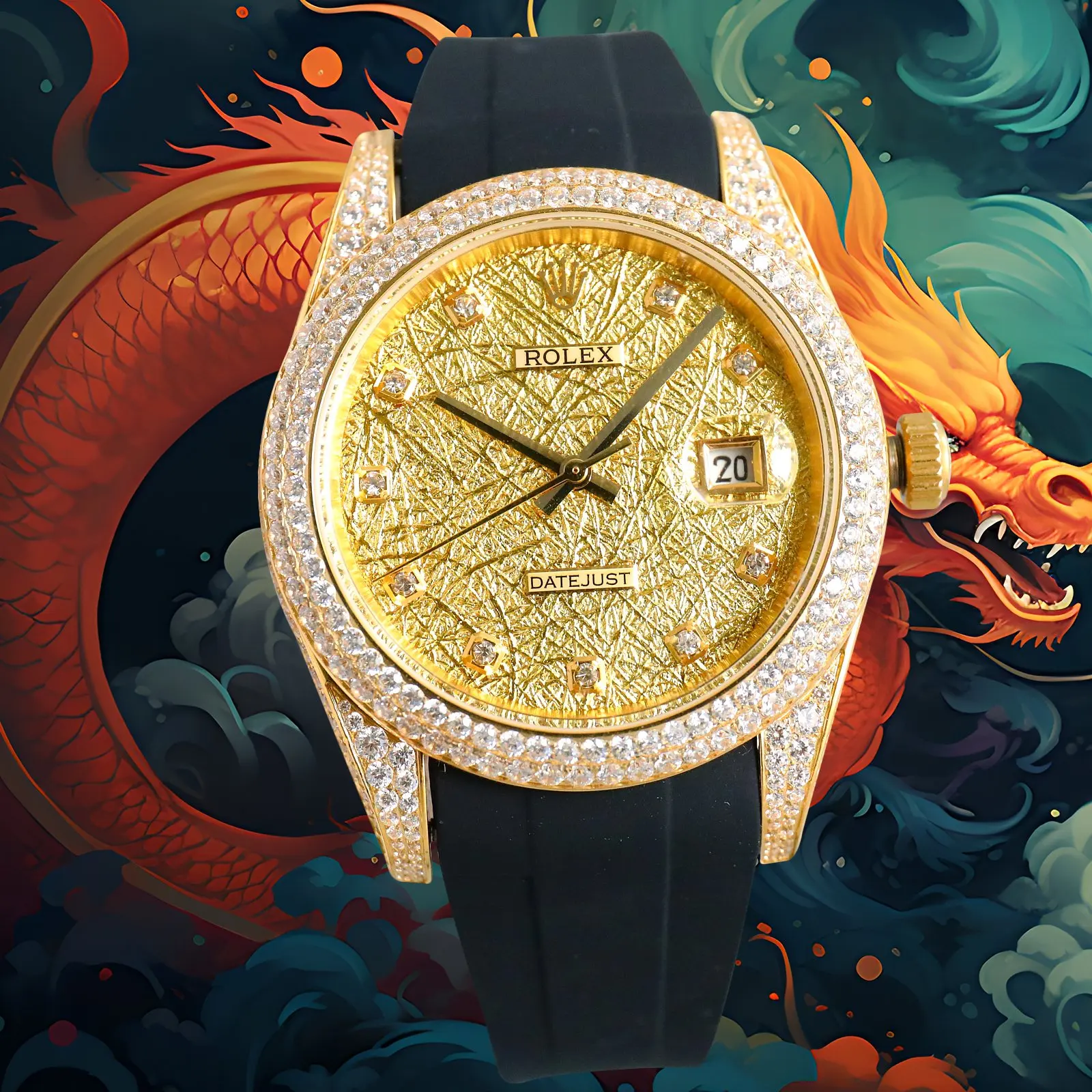 ROLEX 8217 movement Rolex Carbon Black Steel Royal Series Men s Mechanical Watch