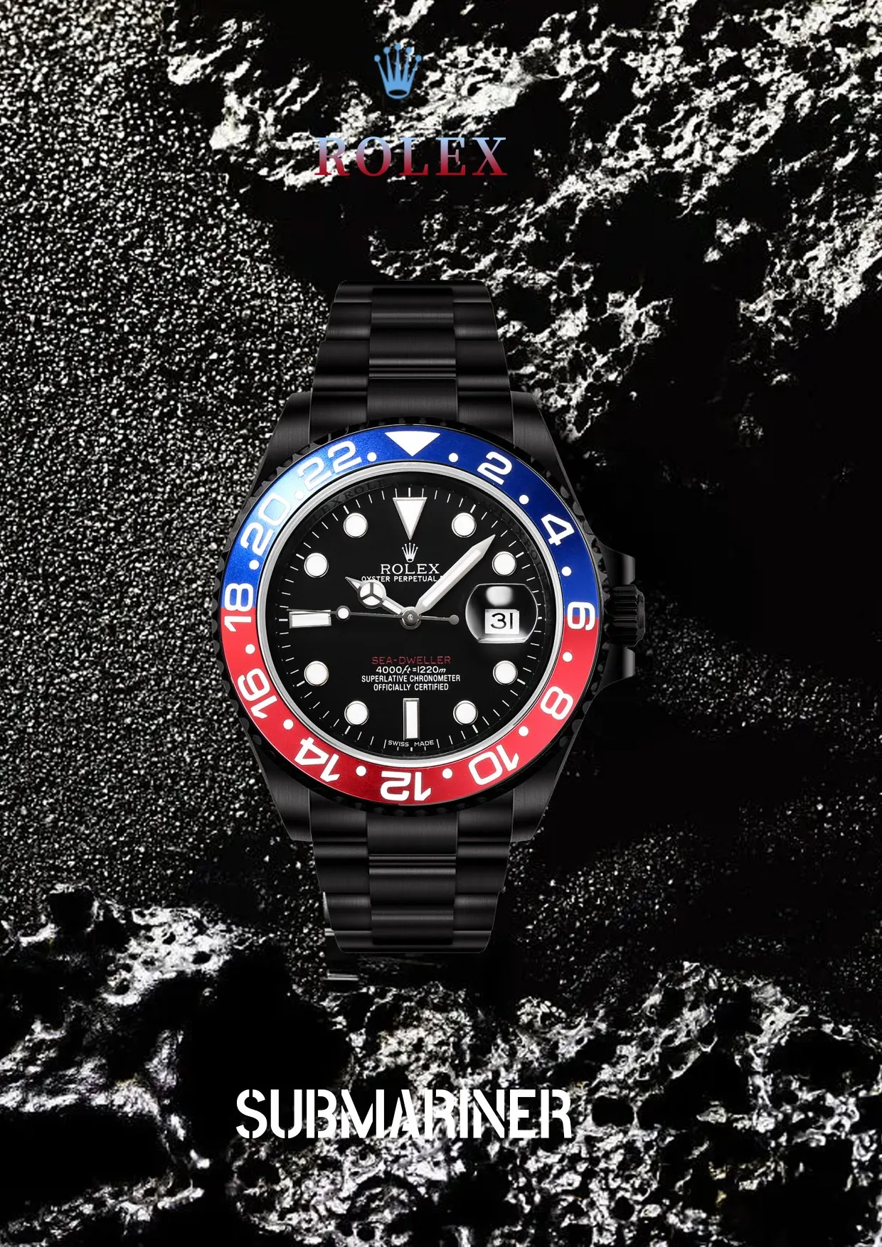 ROLEX 2824 movement Submariner Black and Green Water Ghost series men s mechanical watch