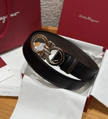 Double-sided imported cowhide belt Replica Ferragamo Mens Belts