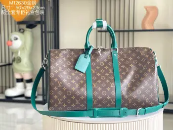 M12630 Premium All-Steel Hardware Grade A Leather Handbag Travel Bag Replica Louis Vuitton travel bags
