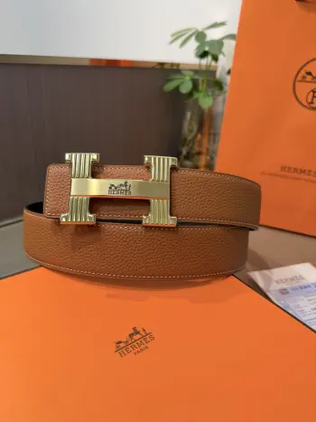 Men s Reversible Leather Belt Replica Hermes Mens Belts