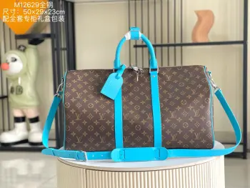 M12629 Premium All-Steel Hardware Grade A Leather Handbag Travel Bag Replica Louis Vuitton travel bags