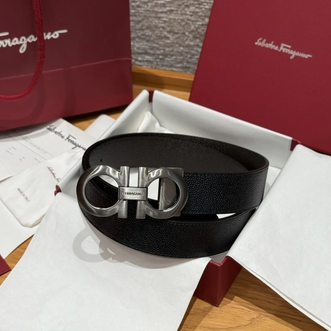 Ferragamo Double-sided imported cowhide belt