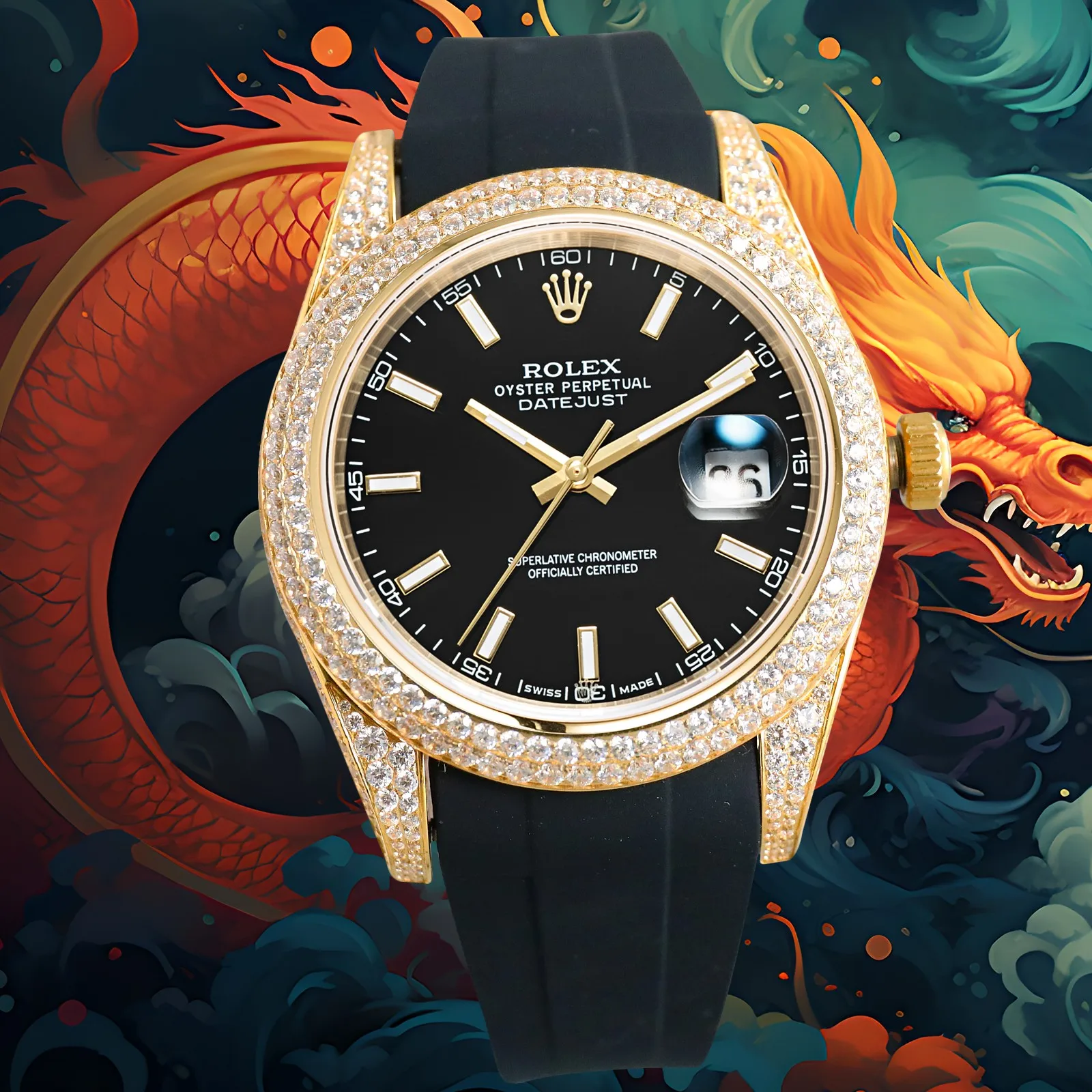 ROLEX 2824 movement Rolex Carbon Black Steel King Series Men s Mechanical Watch