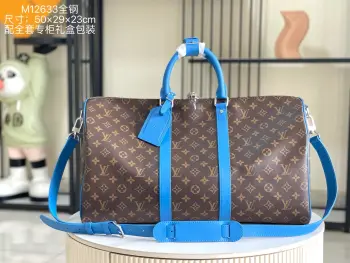 M12633 Premium All-Steel Hardware Grade A Leather Handbag Travel Bag Replica Louis Vuitton travel bags