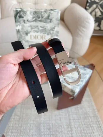 Smooth calfskin leather belt Replica Dior Mens Belts