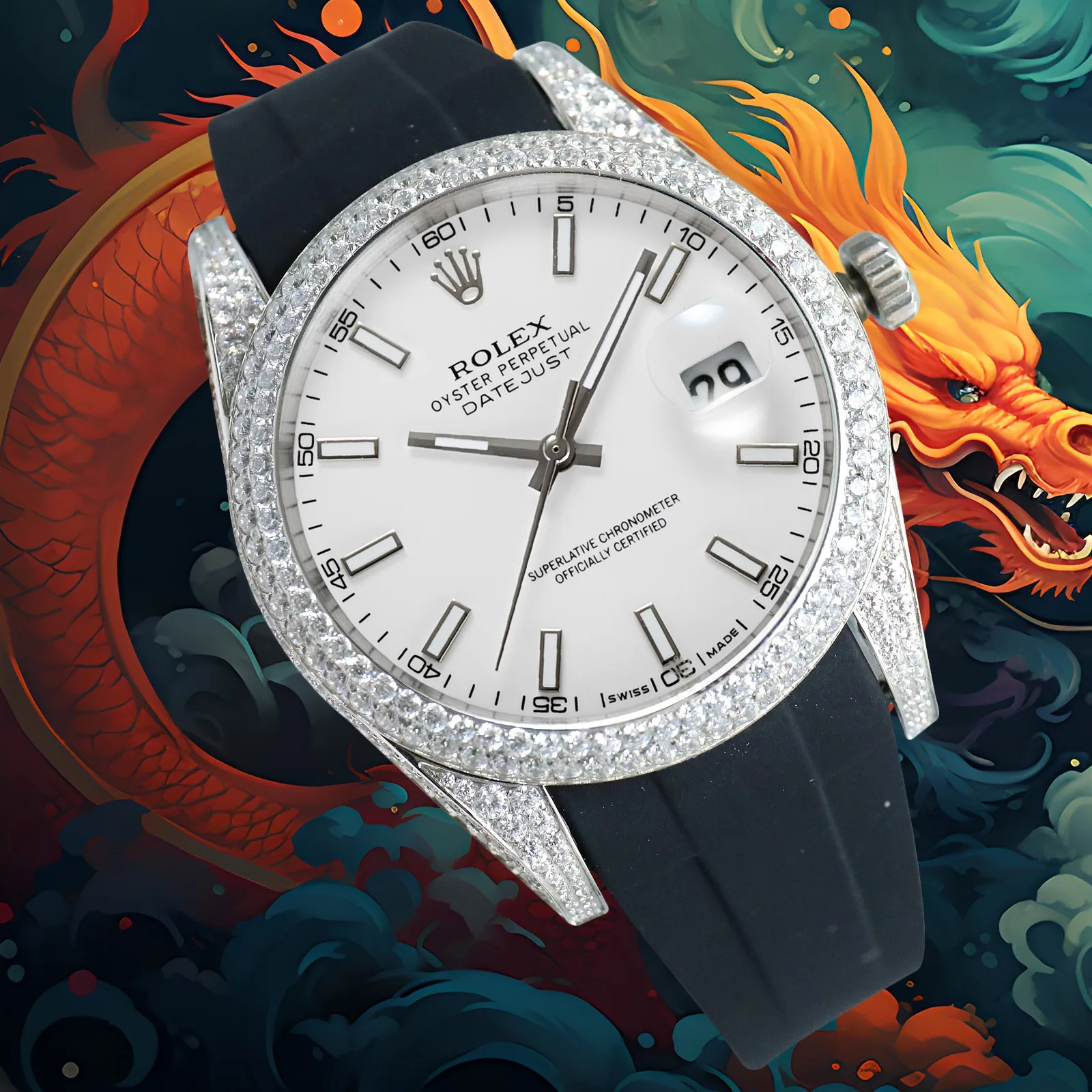 ROLEX 2824 movement Rolex Carbon Black Steel King Series Men s Mechanical Watch