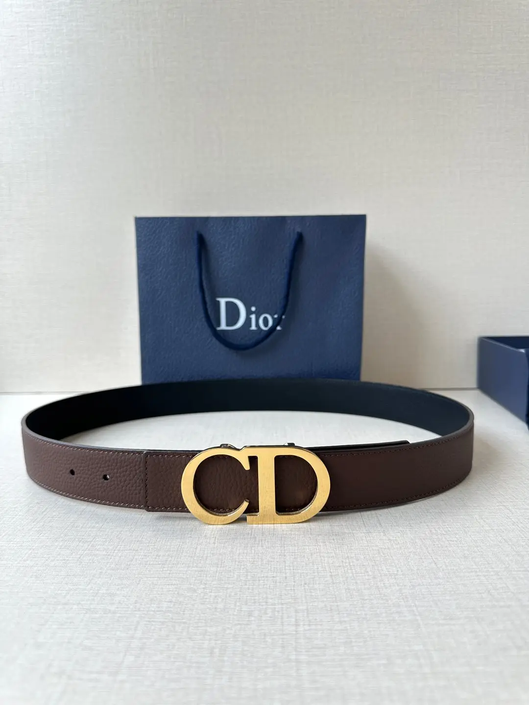 Dior Grain leather double-sided belt Dior Grain leather double-sided belt