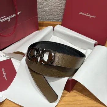 Double-sided imported cowhide belt Replica Ferragamo Mens Belts