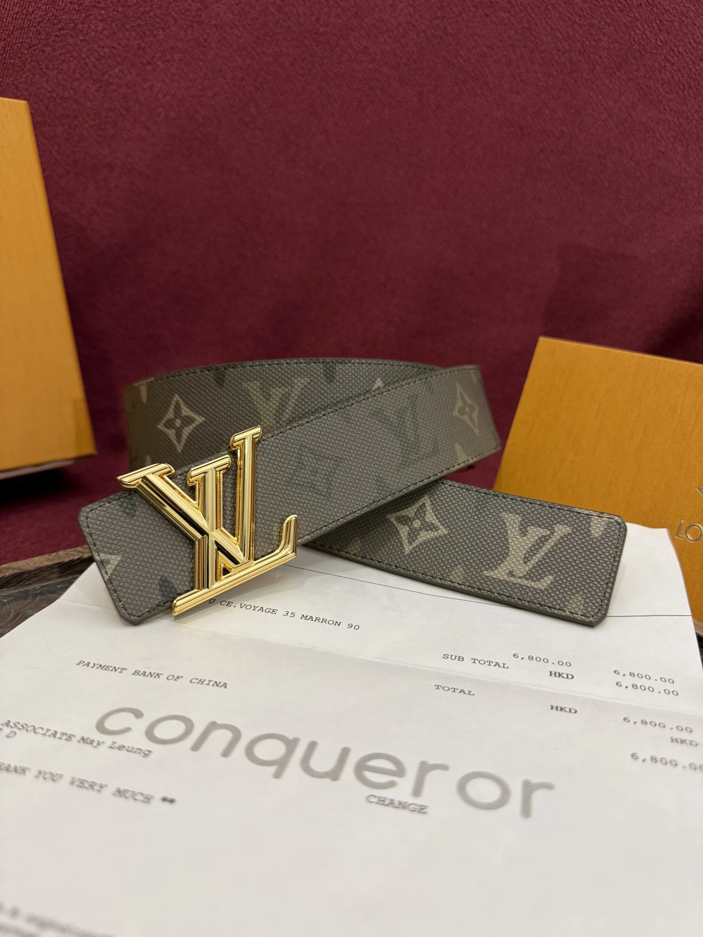 Louis Vuitton Silver buckle belt