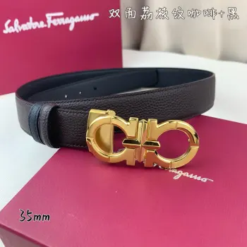 Double-sided imported cowhide men s belt Replica Ferragamo Mens Belts