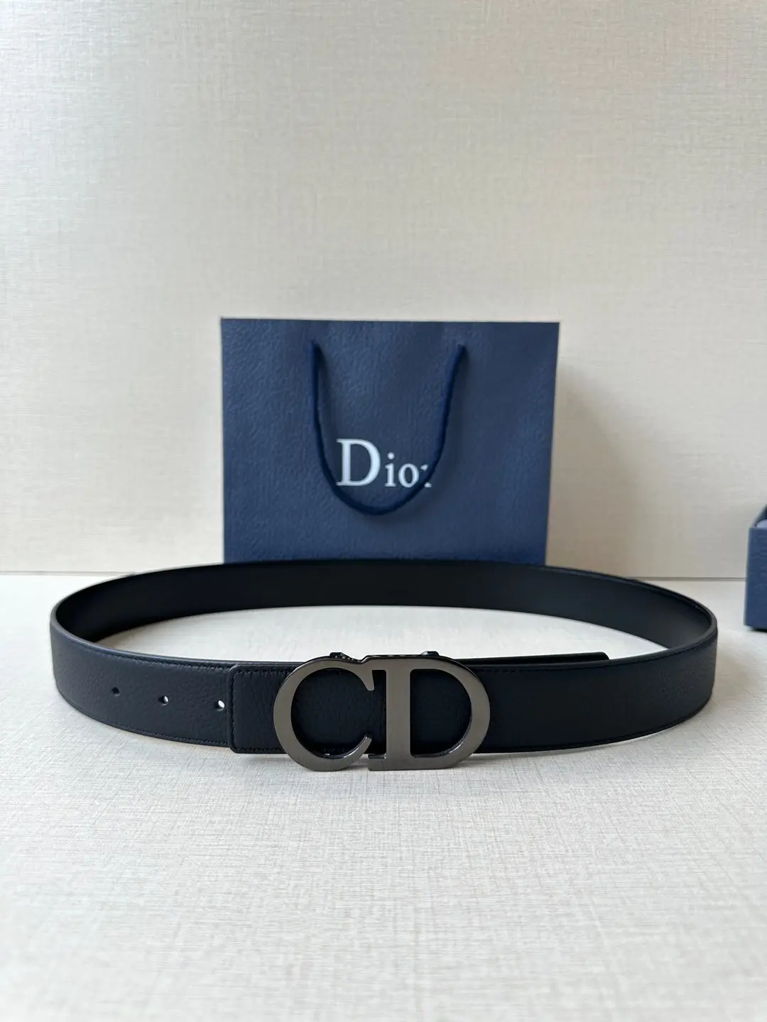 Dior Grain leather reversible belt