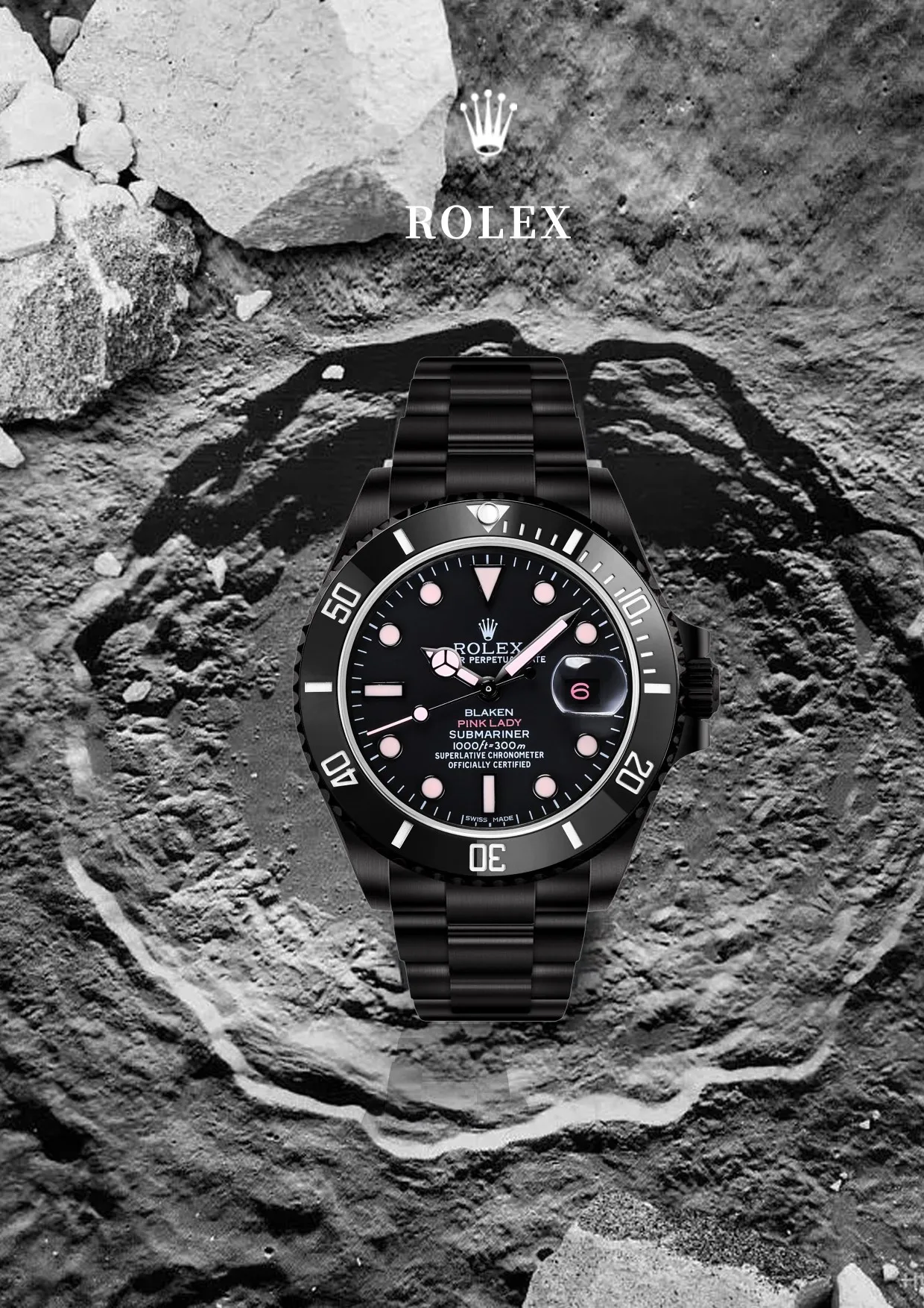 ROLEX 2836 movement Carbon Black Steel King Water Ghost series watch Men s mechanical watch