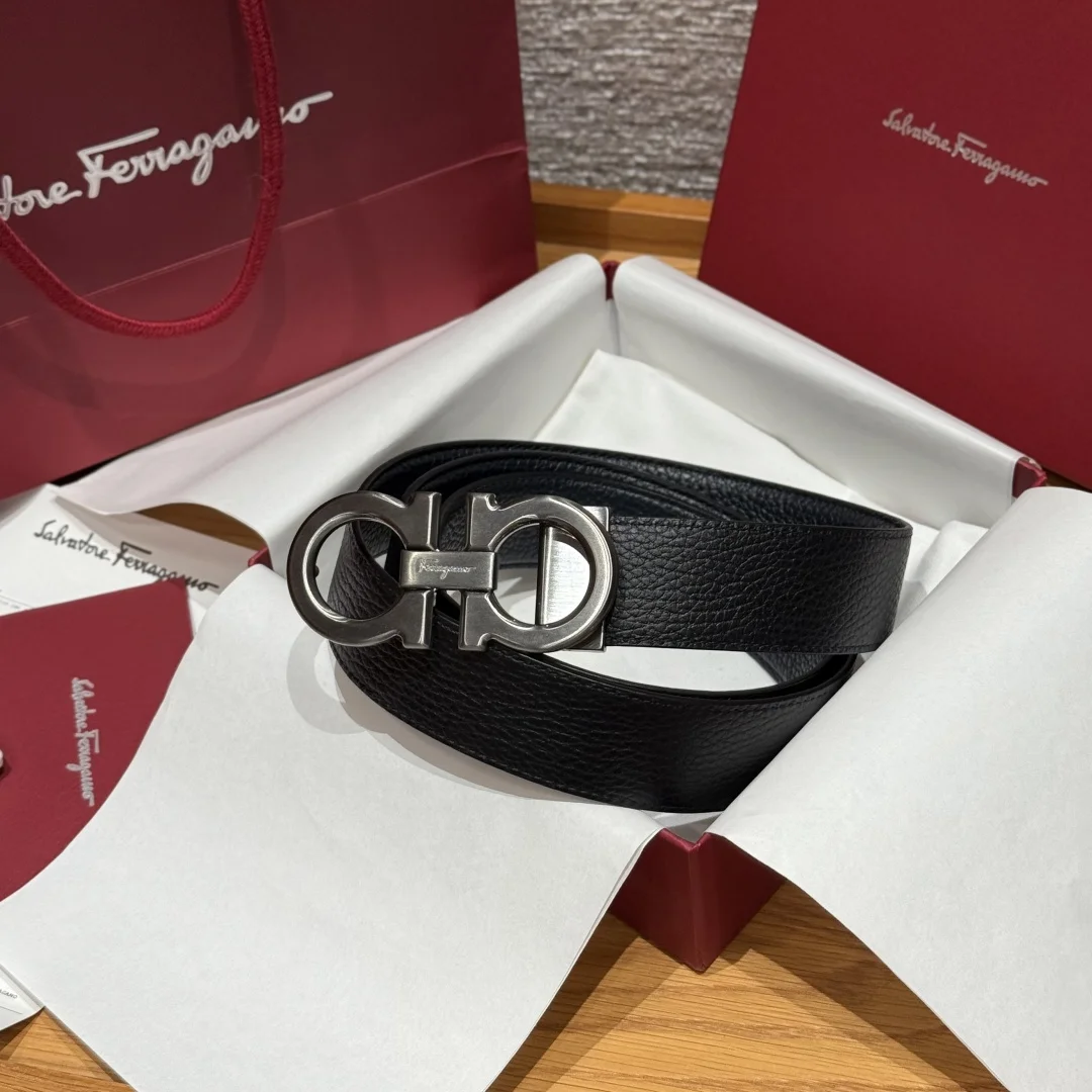 Ferragamo Double-sided imported cowhide belt Ferragamo Double-sided imported cowhide belt