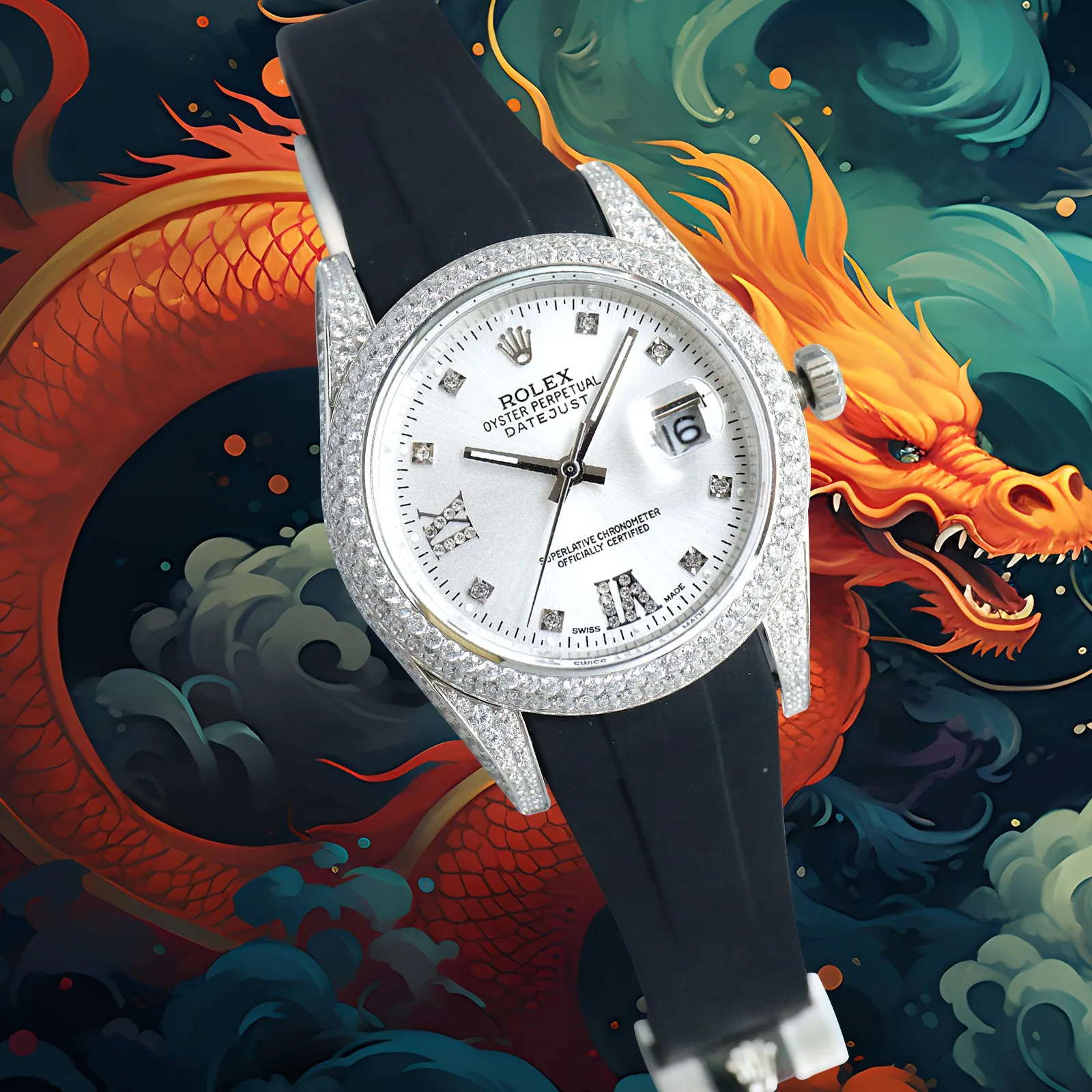 ROLEX 2824 movement Rolex Carbon Black Steel King Series Men s Mechanical Watch