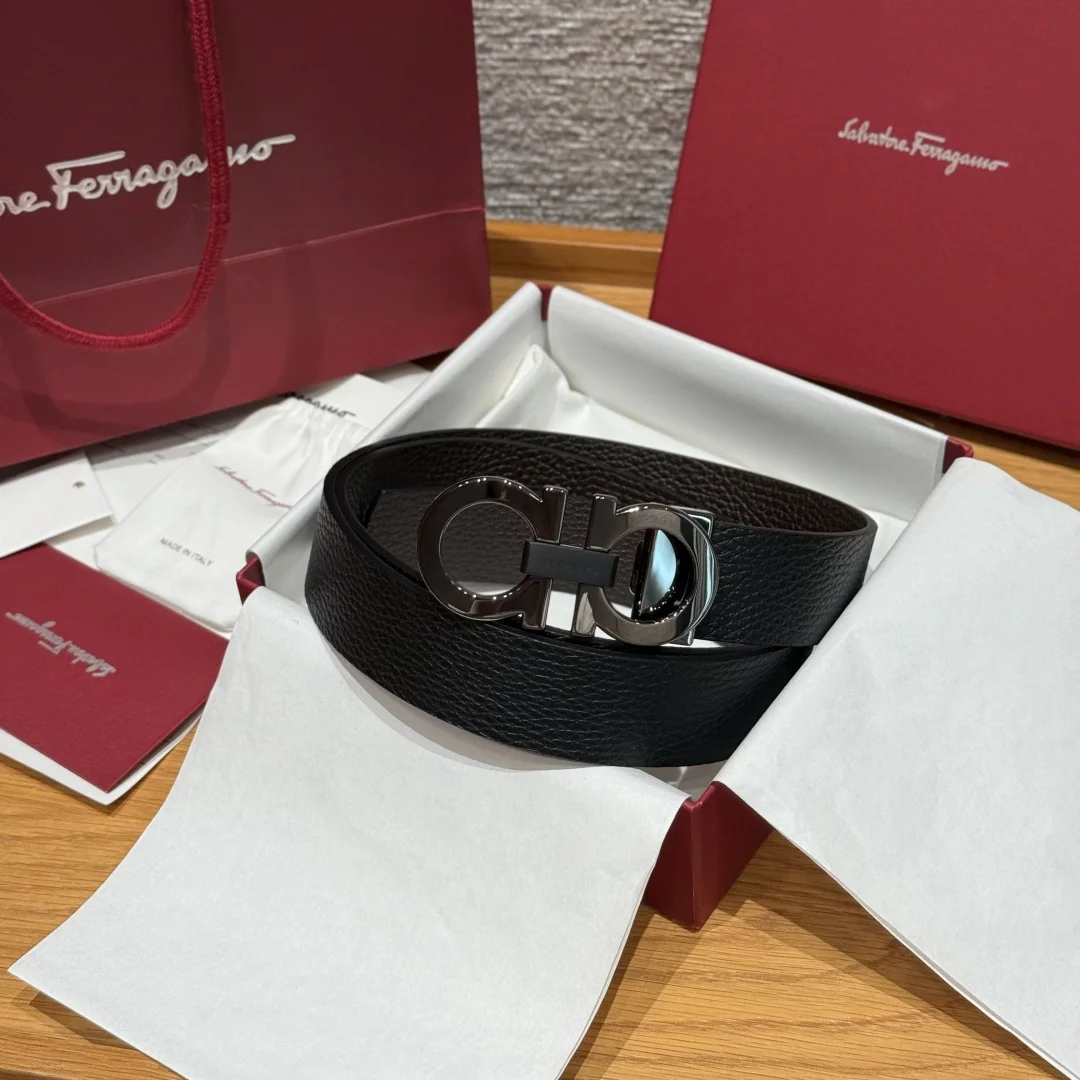 Ferragamo Double-sided imported cowhide belt
