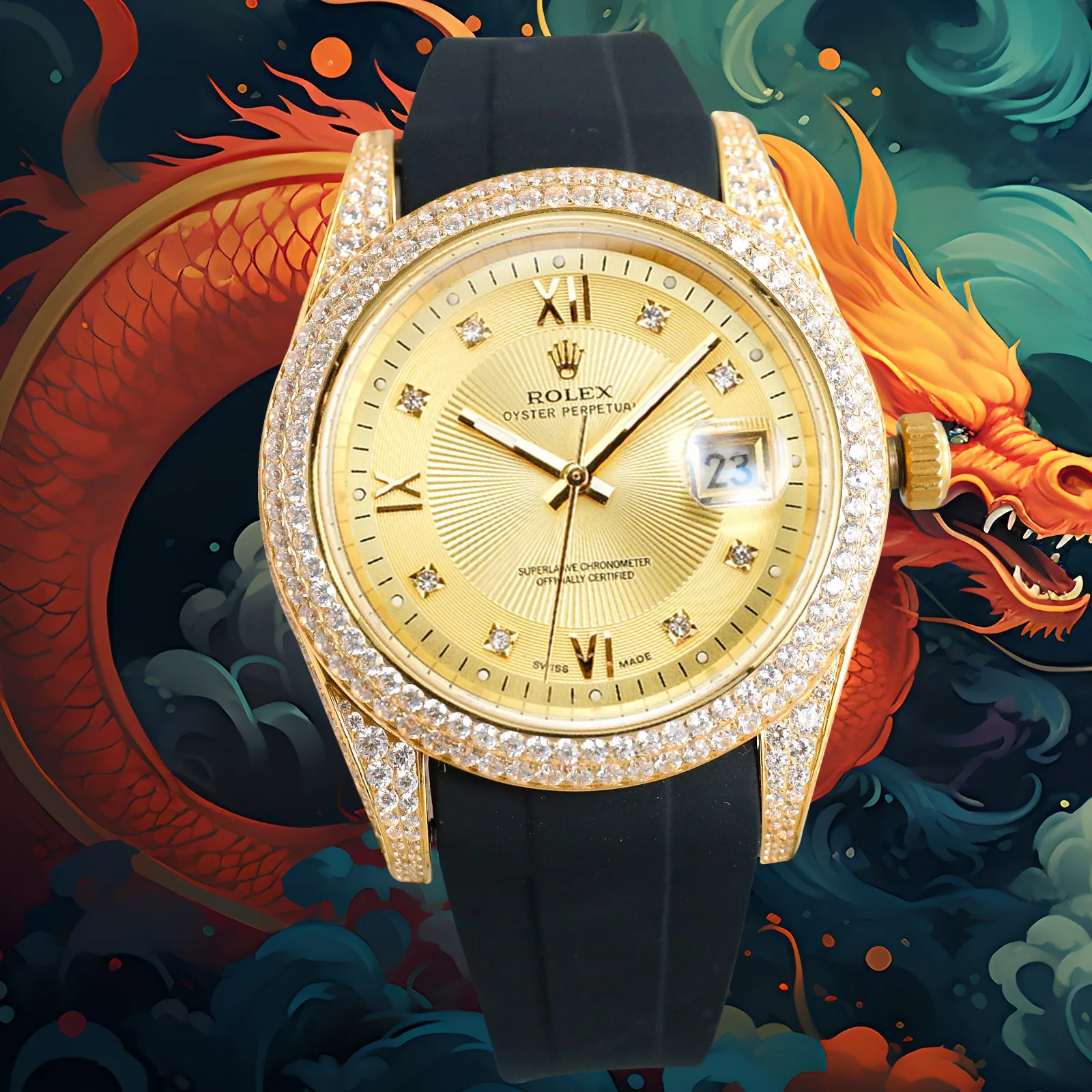 ROLEX 2824 movement Rolex Carbon Black Steel King Series Men s Mechanical Watch