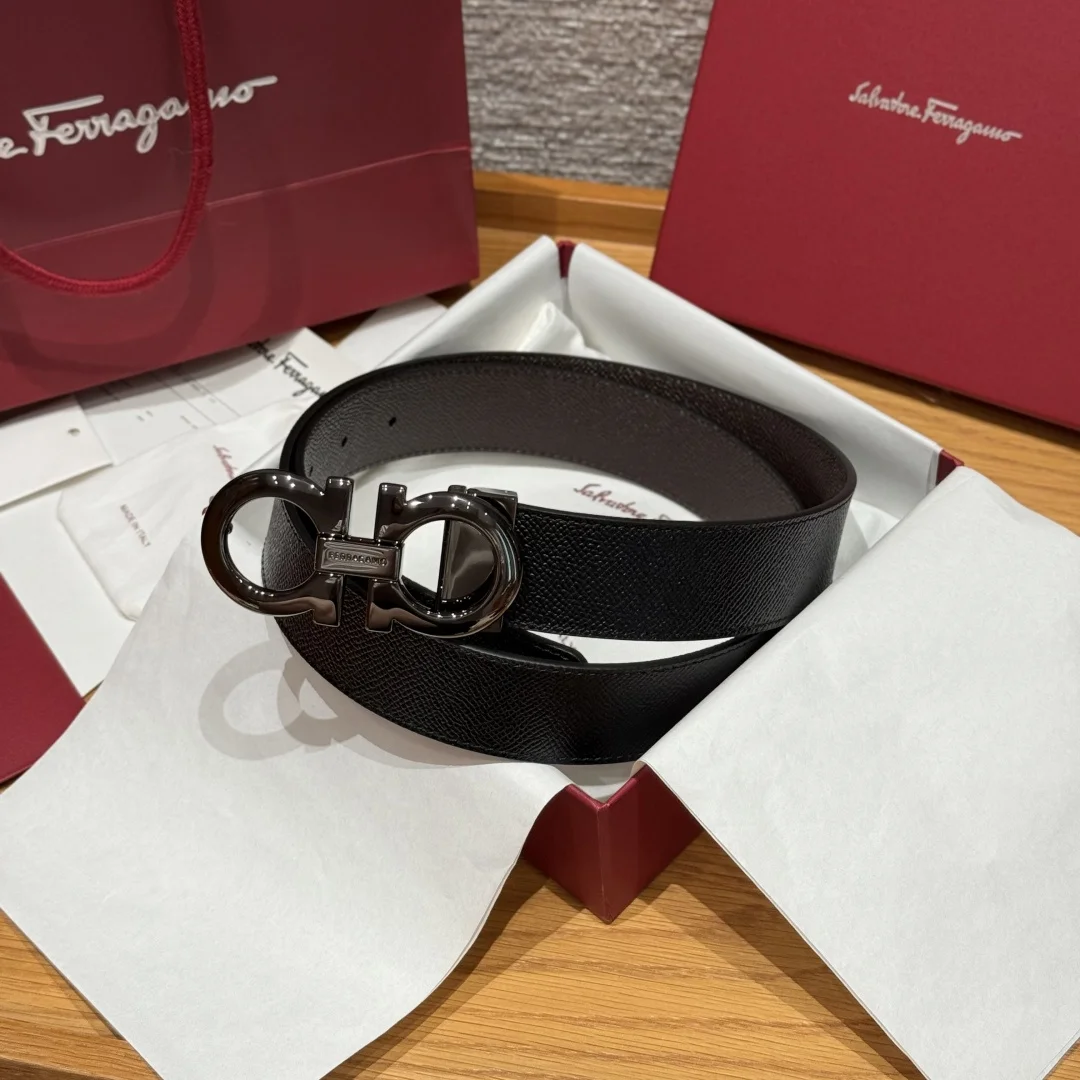 Ferragamo Double-sided imported cowhide belt Ferragamo Double-sided imported cowhide belt