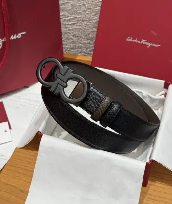 Double-sided imported cowhide belt Replica Ferragamo Mens Belts