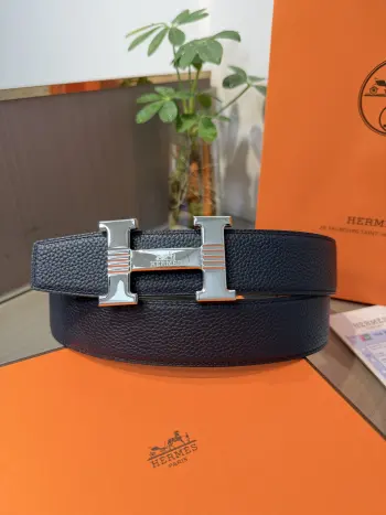 Men s Reversible Leather Belt Replica Hermes Mens Belts