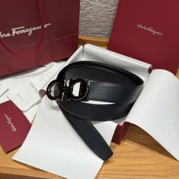 Double-sided imported cowhide belt Replica Ferragamo Mens Belts