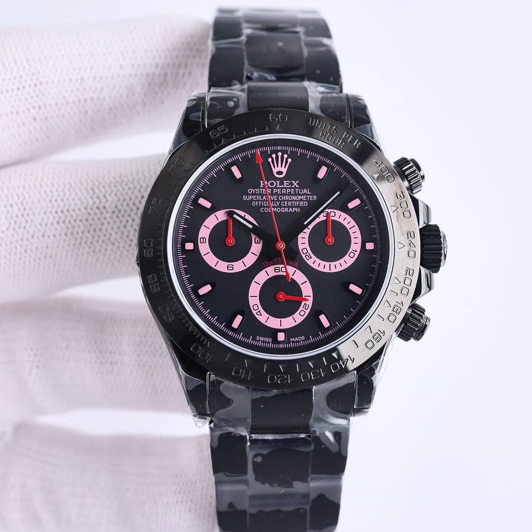 ROLEX Latest ultra-thin Daytona stainless steel all-black men s mechanical watch