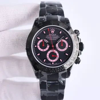 Latest ultra-thin Daytona stainless steel all-black men s mechanical watch Replica ROLEX Mens Watches