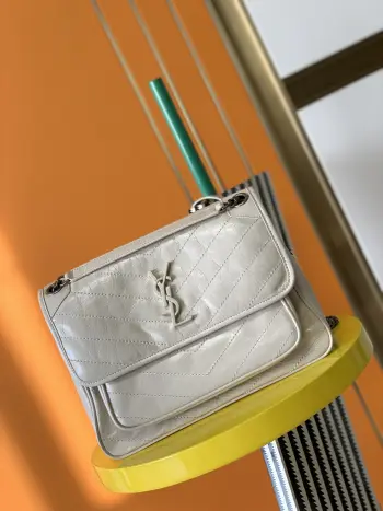 653158 Original factory leather cracked pattern bag women s crossbody bag Replica SAINT LAURENT womens bags