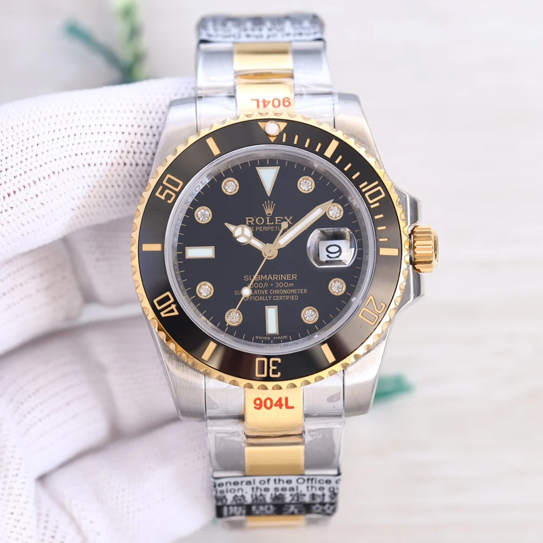 ROLEX 3135 movement large diamond-studded dial water ghost series men s mechanical watch ROLEX 3135 movement large diamond-studded dial water ghost series men s mechanical watch