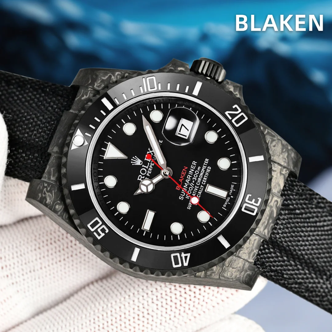 ROLEX 7750 movement carbon fiber modified Rolex Submariner series watch men s mechanical watch ROLEX 7750 movement carbon fiber modified Rolex Submariner series watch men s mechanical watch