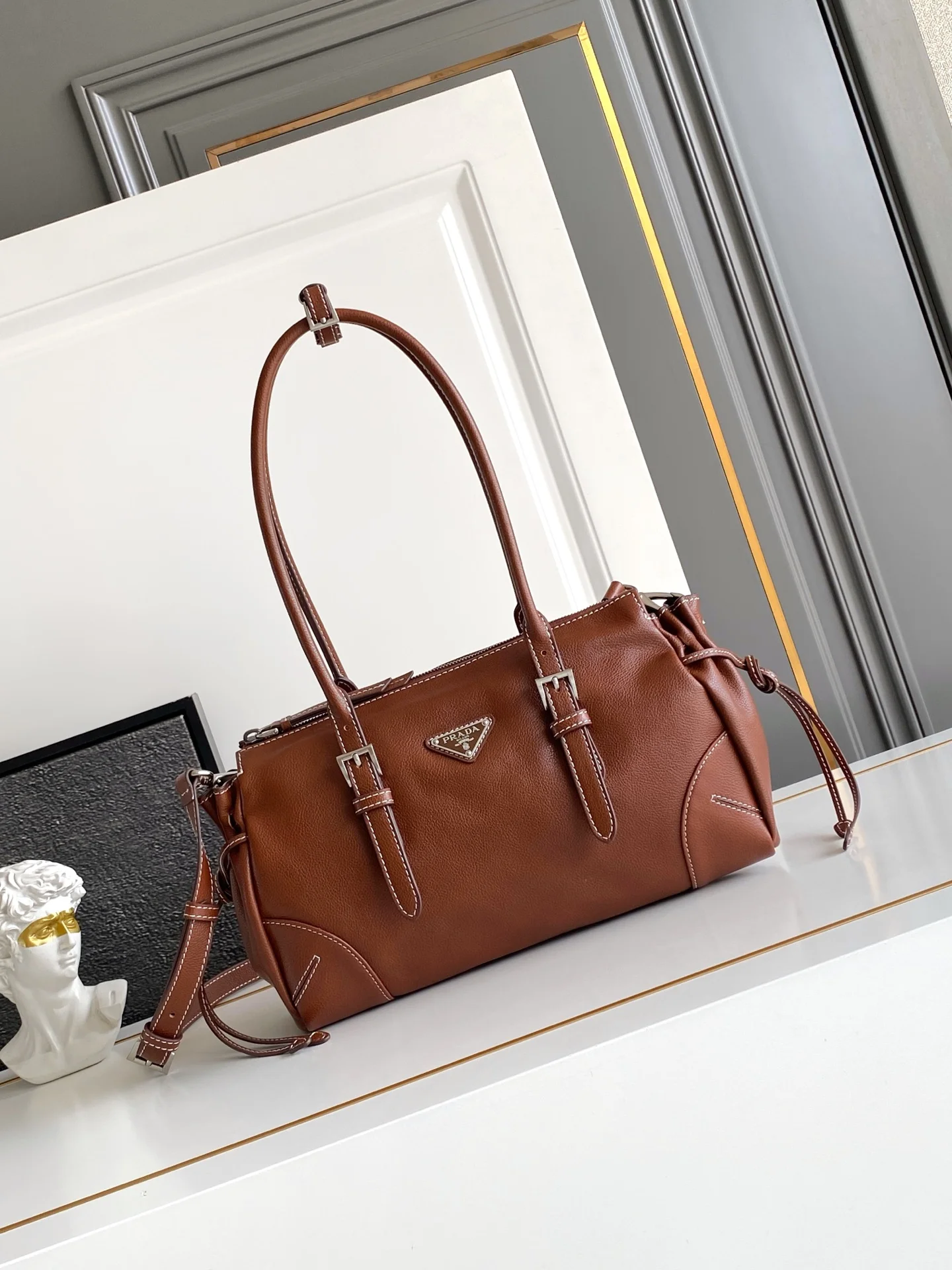 Prada 1BG628 Vintage Texture Leather Bag Women s Crossbody Bag