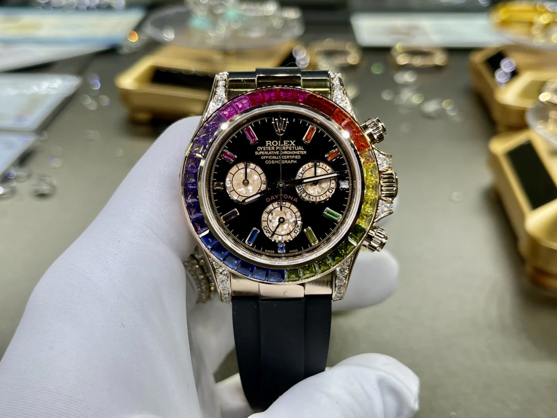 ROLEX 2836 movement 904L stainless steel Rainbow Daytona series watch men s mechanical watch ROLEX 2836 movement 904L stainless steel Rainbow Daytona series watch men s mechanical watch