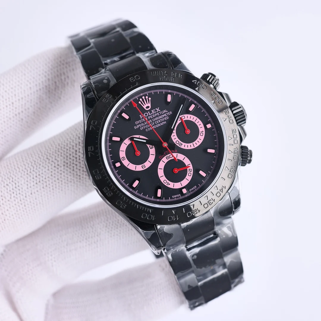 ROLEX Latest ultra-thin Daytona stainless steel all-black men s mechanical watch