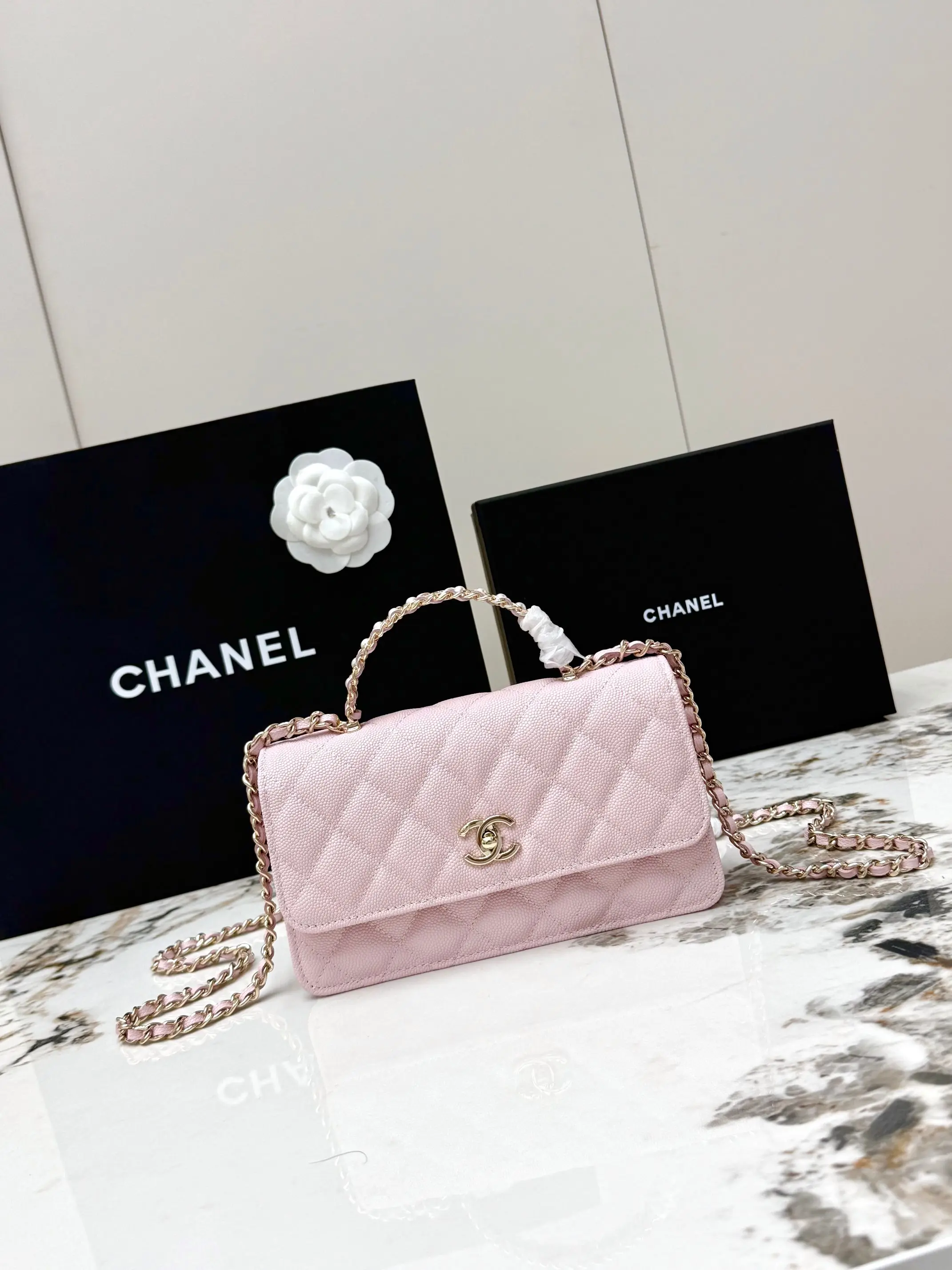 Chanel AP4939 Pearl Handle Chain Bag Women s Crossbody Bag