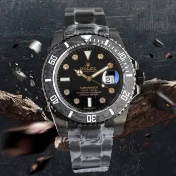 904L stainless steel large diamond stud dial watch men s mechanical watch Replica ROLEX Mens Watches