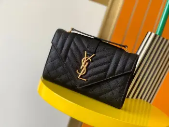 526286 Grainy Embossed Quilted Genuine Leather Envelope Bag Women s Crossbody Bag Replica SAINT LAURENT womens bags