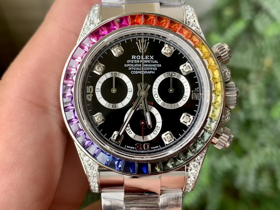 ROLEX 2836 movement 904L stainless steel Rainbow Daytona series watch men s mechanical watch ROLEX 2836 movement 904L stainless steel Rainbow Daytona series watch men s mechanical watch