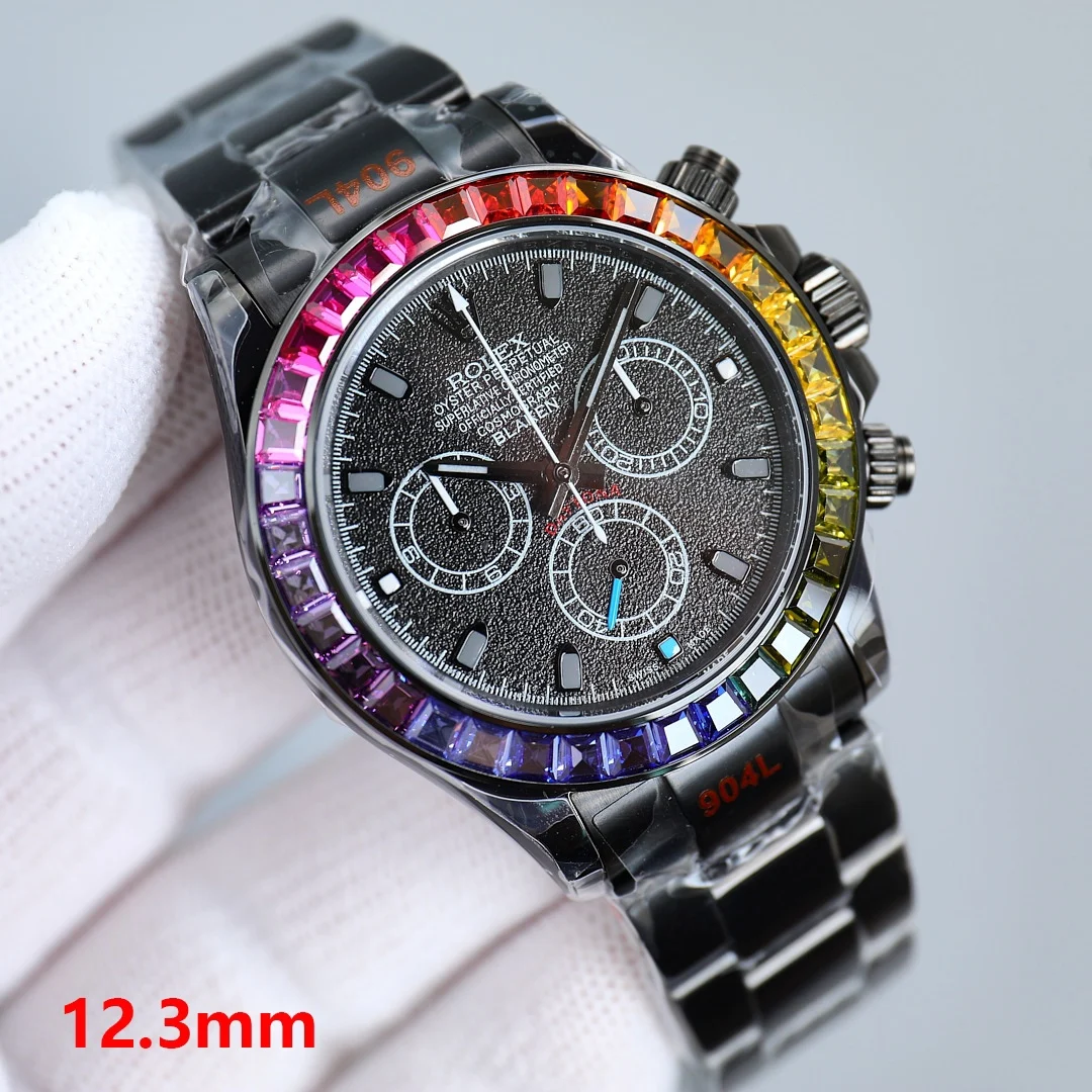 ROLEX 7750 movement Daytona stainless steel all-black watch men s mechanical watch ROLEX 7750 movement Daytona stainless steel all-black watch men s mechanical watch