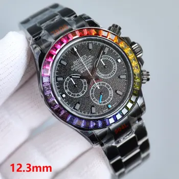 7750 movement Daytona stainless steel all-black watch men s mechanical watch Replica ROLEX Mens Watches