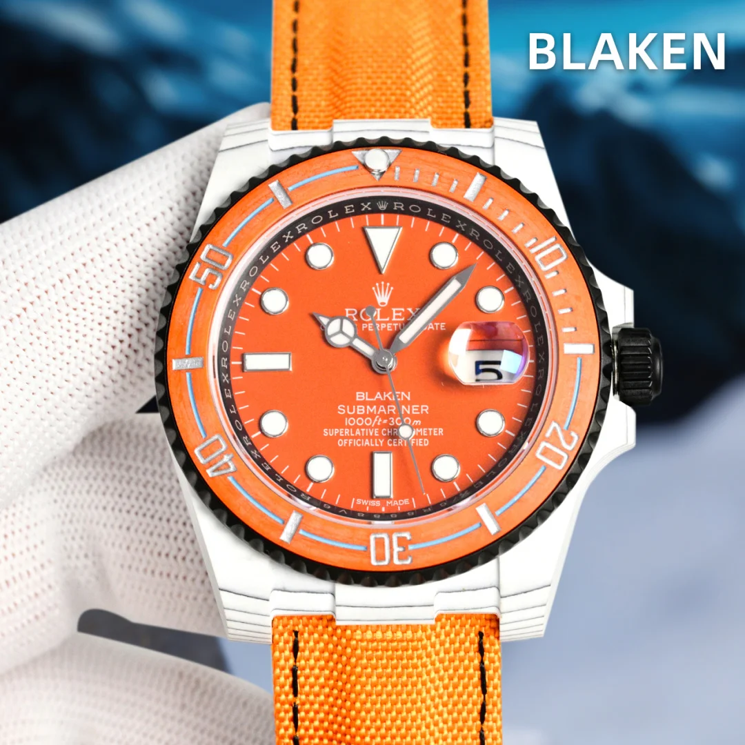 ROLEX 7750 movement carbon fiber modified Rolex Submariner series men s mechanical watch ROLEX 7750 movement carbon fiber modified Rolex Submariner series men s mechanical watch