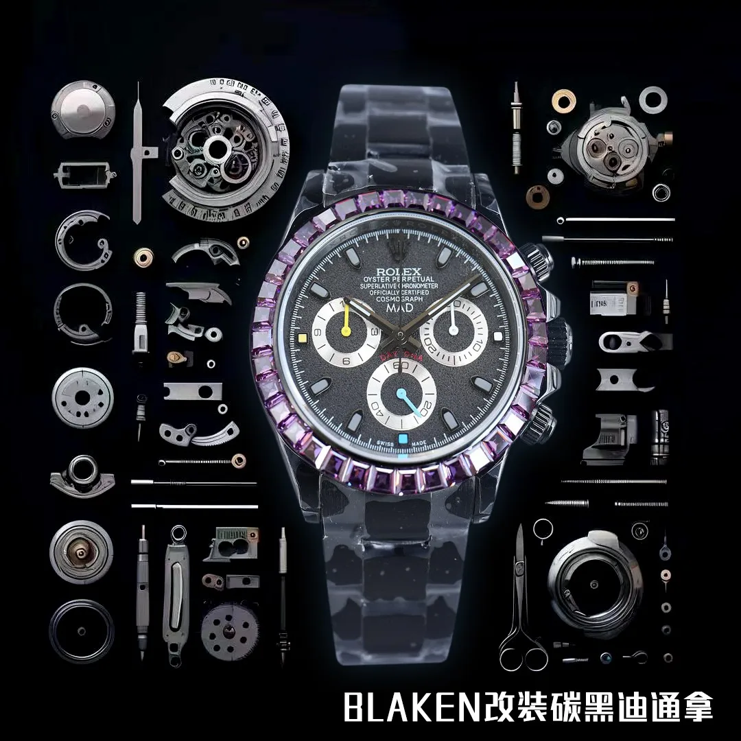ROLEX 904L stainless steel large diamond stud dial watch men s mechanical watch