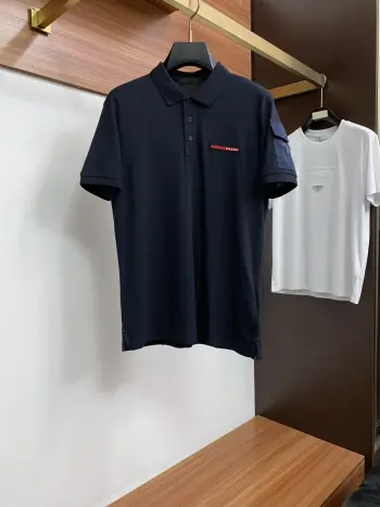 New Men s Polo Short Sleeve Replica Prada Tshirts and Polos