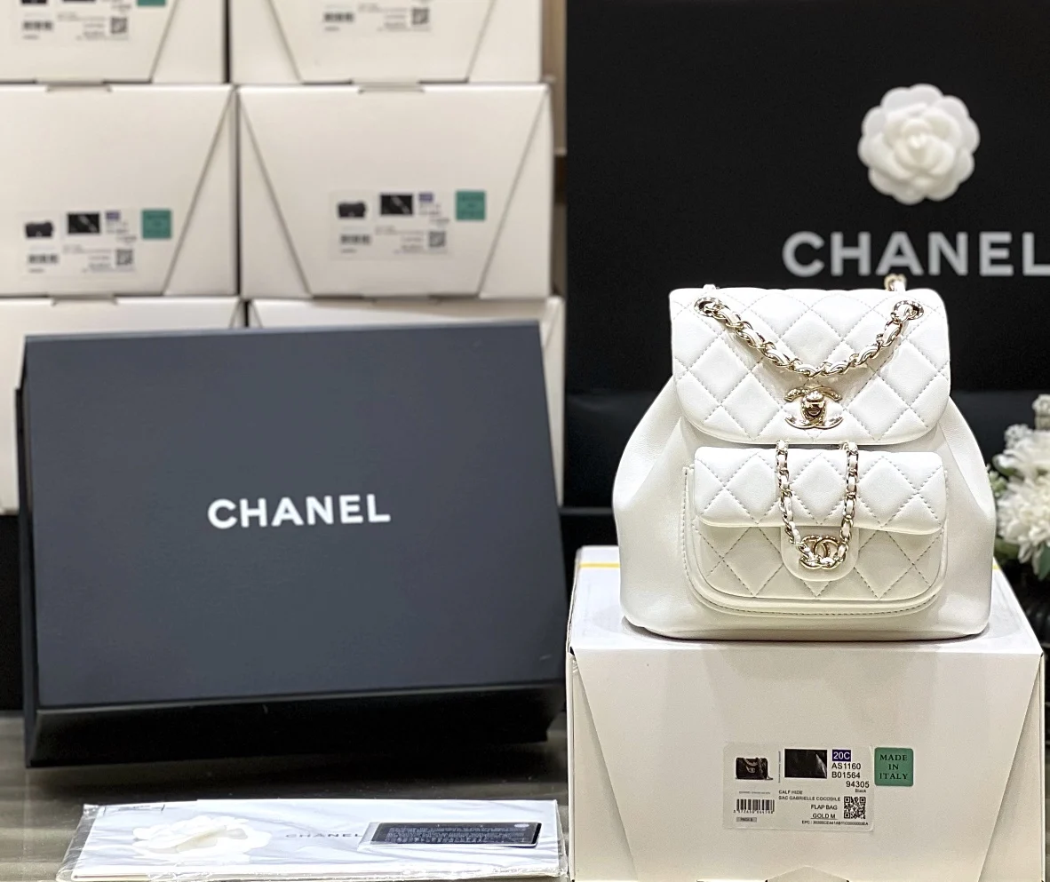 Chanel 2908 Lambskin Double Backpack