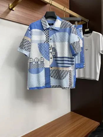 Spring and summer new casual shorts set Replica Fendi Shirts
