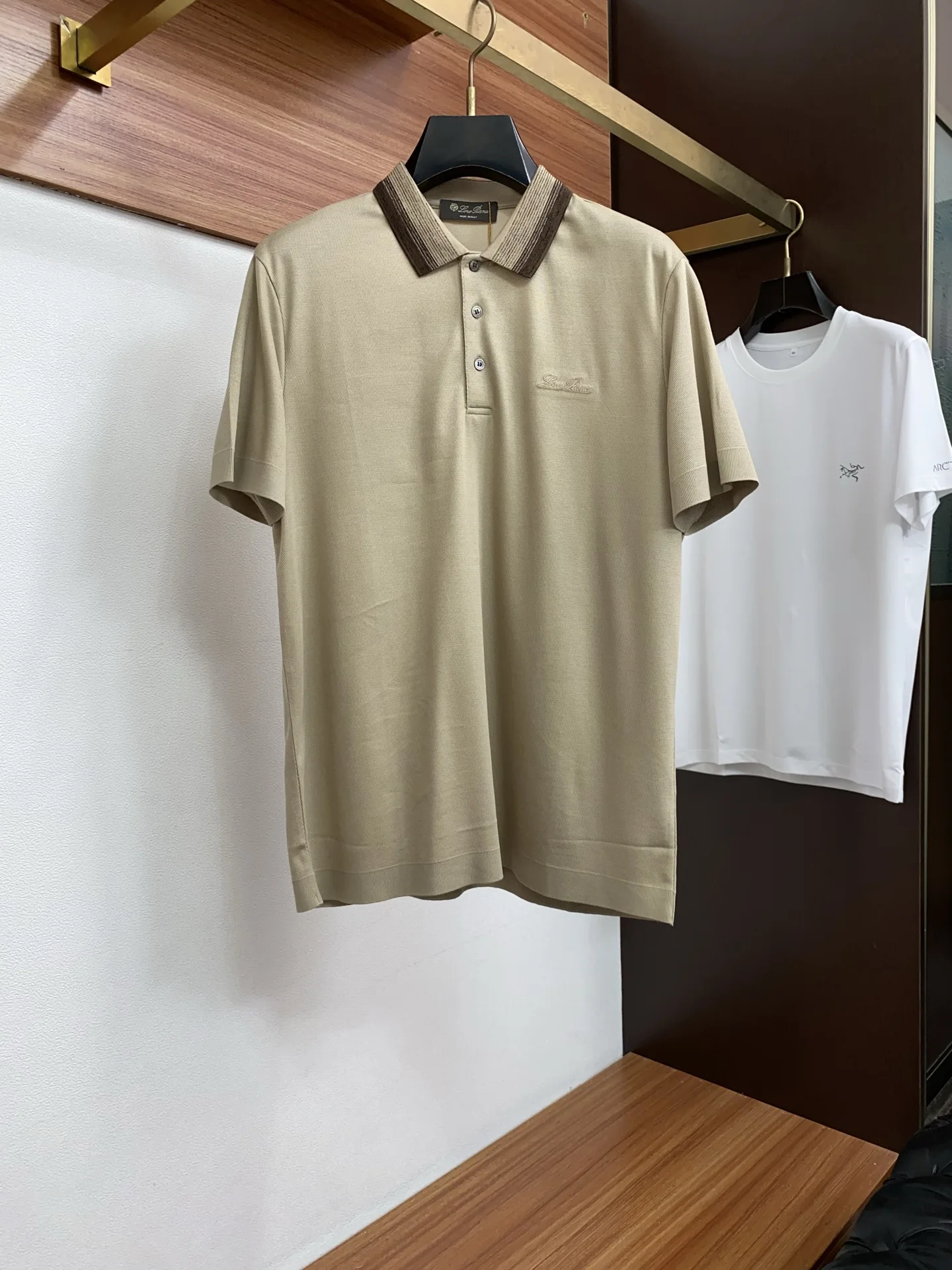 Loro Piana Polo collar knitted short-sleeve T-shirt