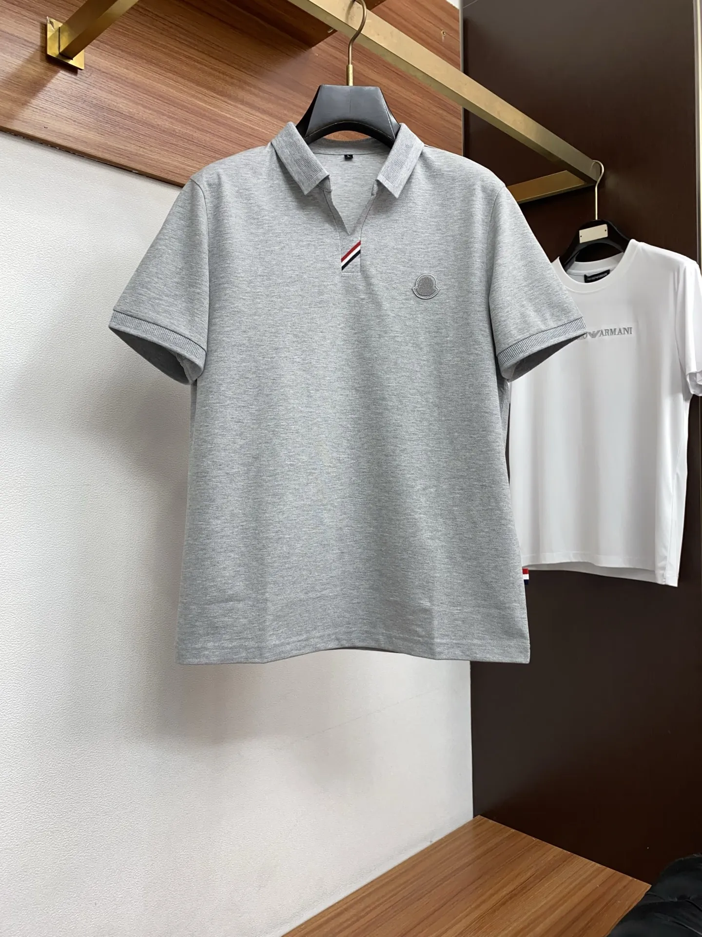 Moncler Fashionable Lapel Short Sleeve Polo Shirt