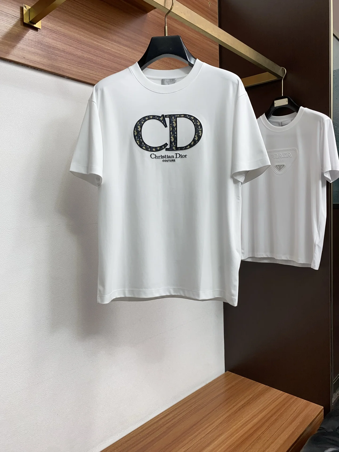 Dior 100% Cotton Loose Fit Round Neck Men s Short Sleeve T-Shirt